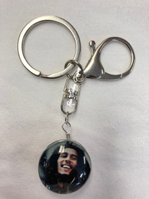Bob Marley - Rasta Double Side Glass : Keychain (6)