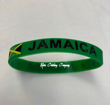 Jamaica - Flag : Bracelet (Silicone/Green)