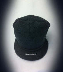 Knitted Military Style : Radar Cap (Dark Grey)