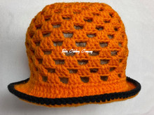 Authentic JBloc Custom Knitted Rasta Tam  - Orange/Black (Large)