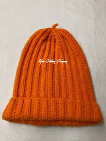 Authentic JBloc Custom Knitted Rasta Tam  - Orange (Large/XL)