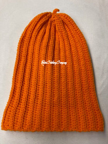 Authentic JBloc Custom Knitted Rasta Tam  - Orange (Large/XL)