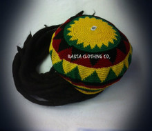 Rasta Dreadlocks Crochet Reggae : Tam/Hat (Black, Red, Green, Gold)