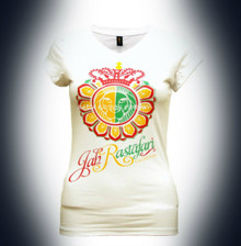 Jah Rock : Jah Rastafari Queen - Women's T Shirt (White)
