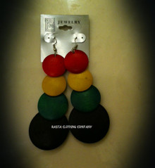 Rasta - Round Wood : Earrings