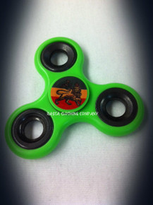 Rasta Reggae - Lion Of Judah Flag - Hand Spinner  : Triple Hand & Fidget Spinner (Green)
