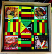 Ludo Board & Draughts Board : Jamaica National Dish (Custom - Large)
