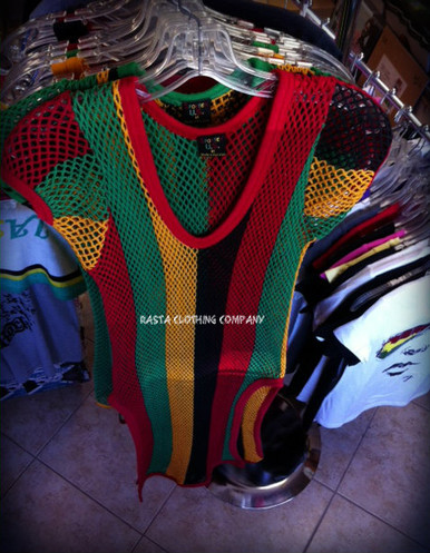 Rasta Mesh - Dress (Black, Red, Green 