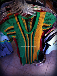 Jamaica Mesh - Dress (Black, Green & Gold)