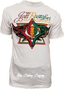 Jah Rock : Jah Rastafari Star - T Shirt (White)