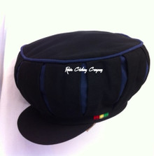 Large Custom Cloth : Rasta Peak Hat - Black 