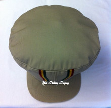 Large Custom Cloth : Rasta Peak Hat - Kahki