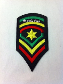 Rasta - Star Badge  : Embroidered Patch (Medium)