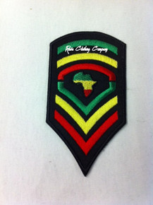 Rasta - Africa Map Badge  : Embroidered Patch (Medium)