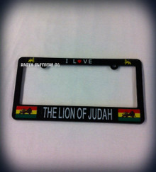 Lion Of Judah Flag : License Plate Frame