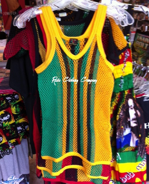 Jamaica Mesh Vest - T Shirt - Rasta 