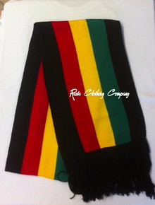 Rasta Scarf : With Wide Rasta Stripes (Black)
