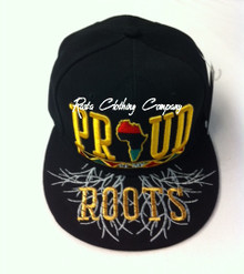 Black Pride Proud Of My Roots - Snapback : Ball Cap/Hat (Black)