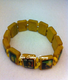 Bob Marley - Rasta Wood  : Picture Bracelet (1)