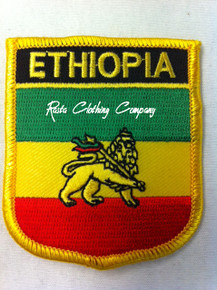 Rasta - Ethiopia Lion Of Judah Shield  : Embroidered Patch 