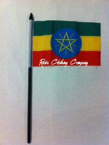Ethiopia Star - Mini : Stick Flag (4" x 6")