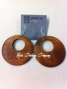 Rasta Donut Style - Wood : Earrings (Light Brown)