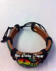 Bob Marley - Rasta Leather  : Picture Bracelet (6)