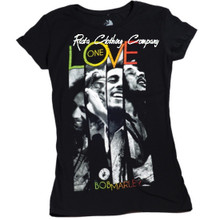 Bob Marley - One Love : T Shirt/Women (Black)