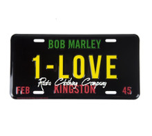 Bob Marley One Love - Kingston Feb 45 : License Plate 