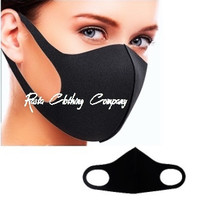 Solid Black - Washable/Reusable/Unisex/Fashion Cloth : Face Mask