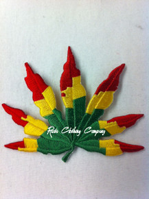 Rasta - Pot Leaf : Embroidered Patch 