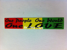 Rasta -  One People/One World/One Love : Sticker 