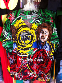 Bob Marley - Printed Pattern/Cannabis Leaves : Casual Shirt (Multi Colors)