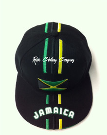 Jamaica & Jamaica Flag  : Ball Cap (Black)