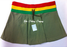 Rasta - Reggae : Mini Skirt (Olive)