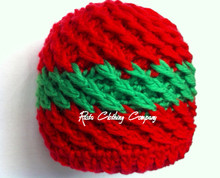 Authentic J2 Custom Knitted Rasta Tam  - Red/Green (Medium)