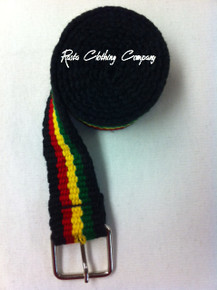 Rasta - Stripe : Cotton Belt (Black)