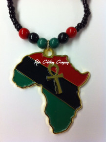 Rasta - Africa & Ankh : Necklace & Pendant 