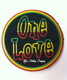 Rasta - ONE LOVE  : Embroidered Patch 