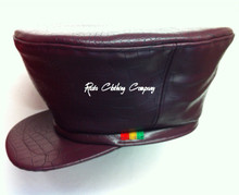 Large Custom  : Rasta Peak Hat - Dark Brown
