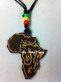 Rasta - Africa Wood : Necklace & Pendant (Brown)