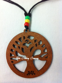 Rasta - Tree Of Life : Necklace & Pendant (Brown)