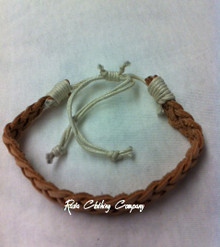 Rasta - Braided Leather : Bracelet (Light Brown)