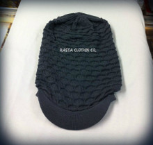 Knitted Natty Dread Rasta Cotton Cap (Dark Grey X-Large)