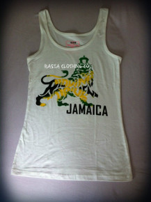 Jamaica Logo - Ladies Tank Top : T Shirt (White)