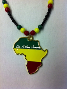 Africa Rasta Map : Necklace & Pendant 