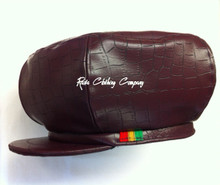 Large Custom  : Rasta Peak Hat - Dark Brown (2)