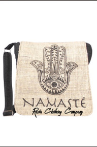 Hemp Blend - Hamsa Namaste : Messenger Bag