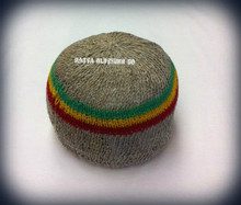 Knitted Hemp Rasta Beanie (Medium)