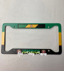Jamaica - Flag & Coat Of Arms : License Plate Frame (Metal)